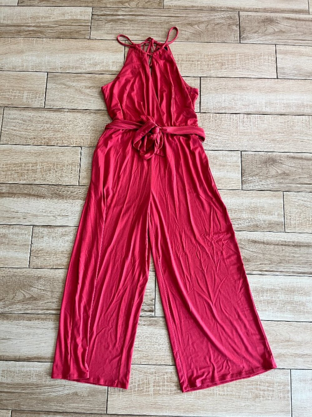 Womens 1. State Red Jumpsuit - S